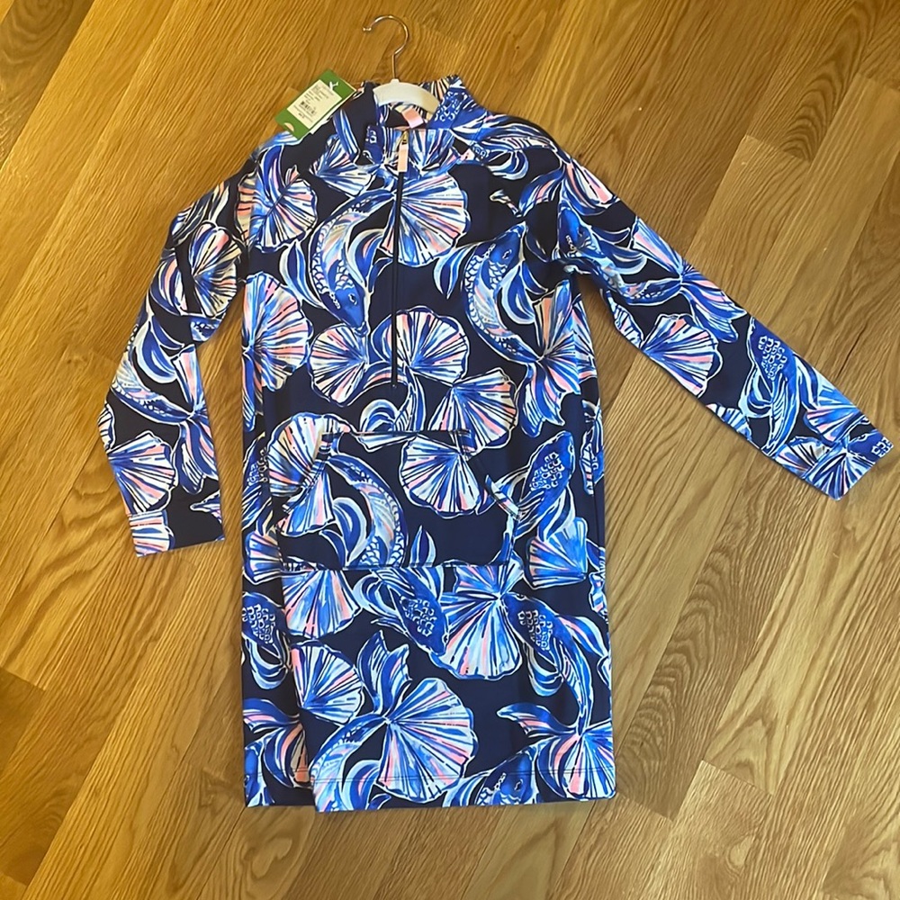 Lilly Pulitzer Navy Half Zip Dress